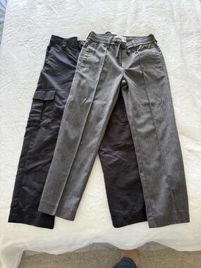 abercrombie kids size 7/8 Charcoal Cargo and Dress Pants Duo